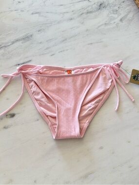 Juicy Couture Beach Surf Royalty Vintage Pink Micro Dot Bikini Bottom NWT Small